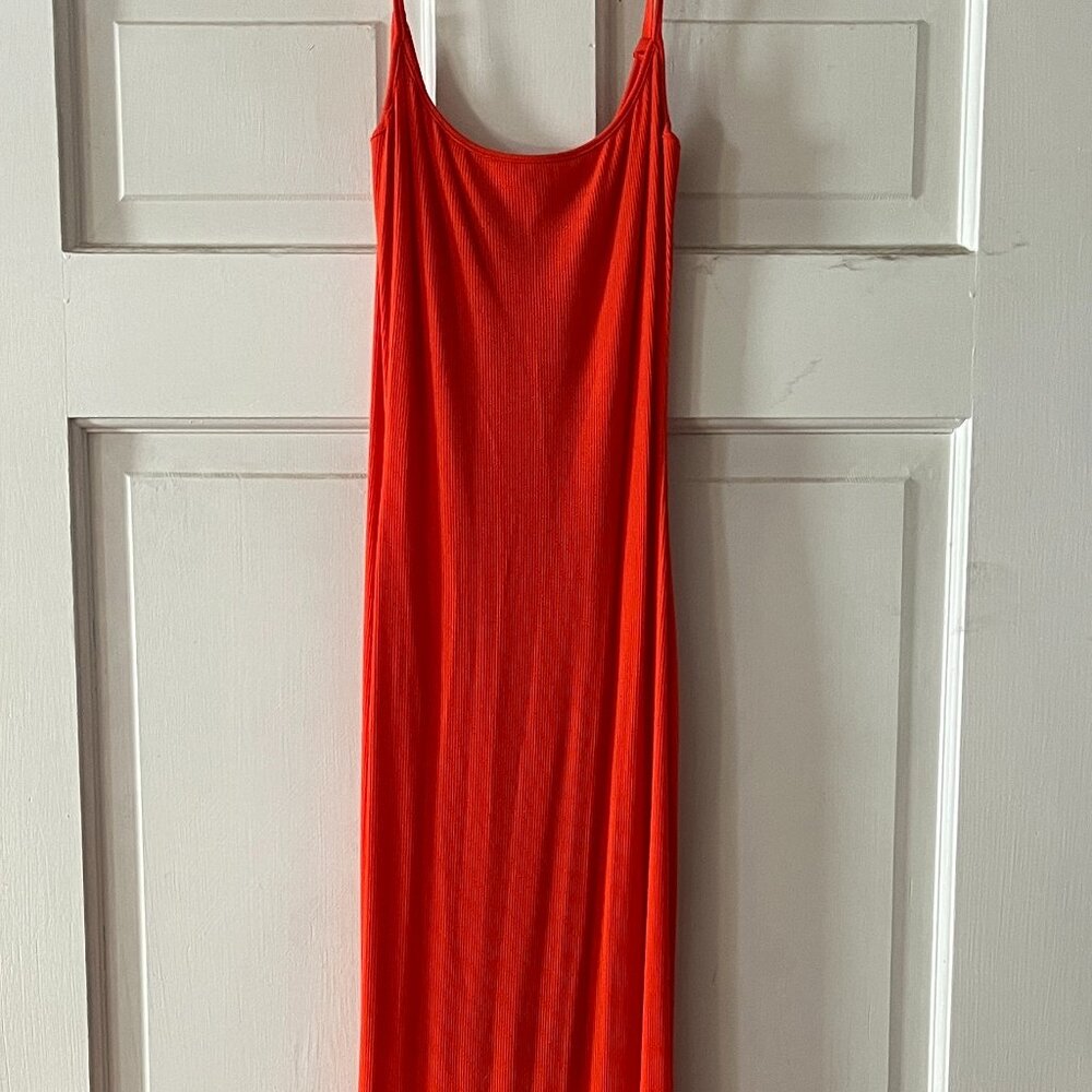 SKIMS (NWOT) Long Slip Dress - Size M, Limited Edition Shade “Fire”